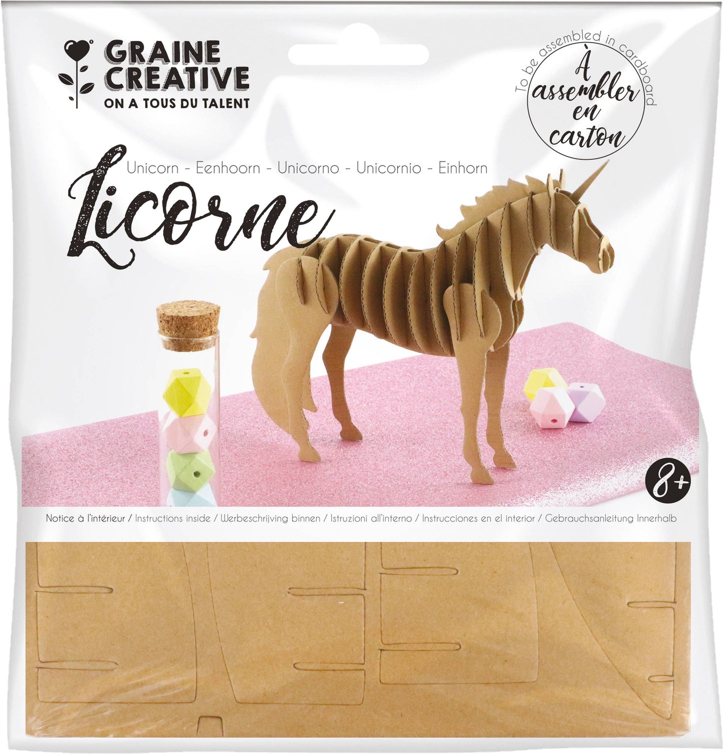 🦄 Unicorn Cardboard Model – DIY Assembly Kit