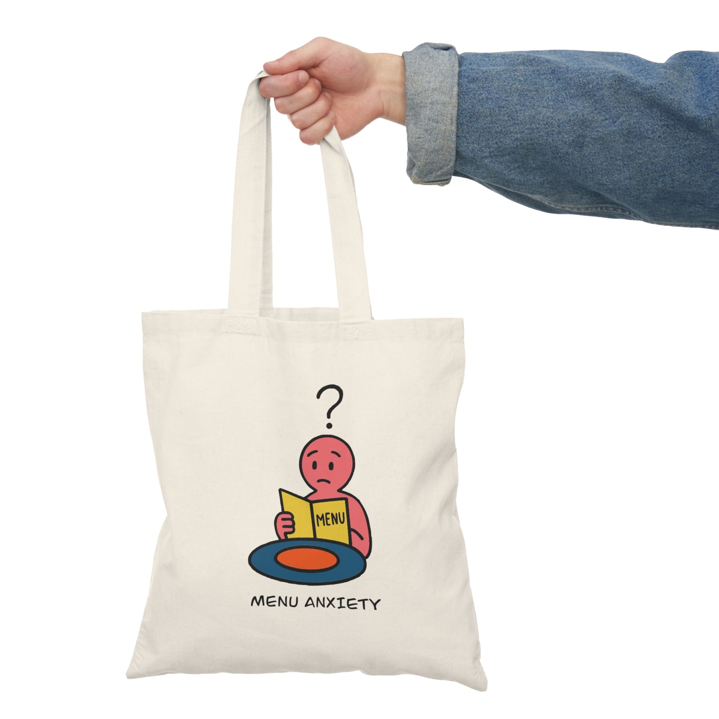 👜 Natural Cotton Canvas Tote Bag – Fun, Quirky & Totally Relatable