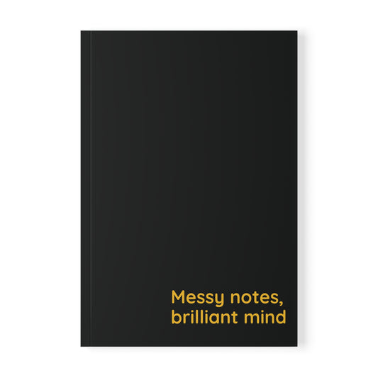 AKN ✨ Messy Notes, Brilliant Mind – A5 Softcover Notebook
