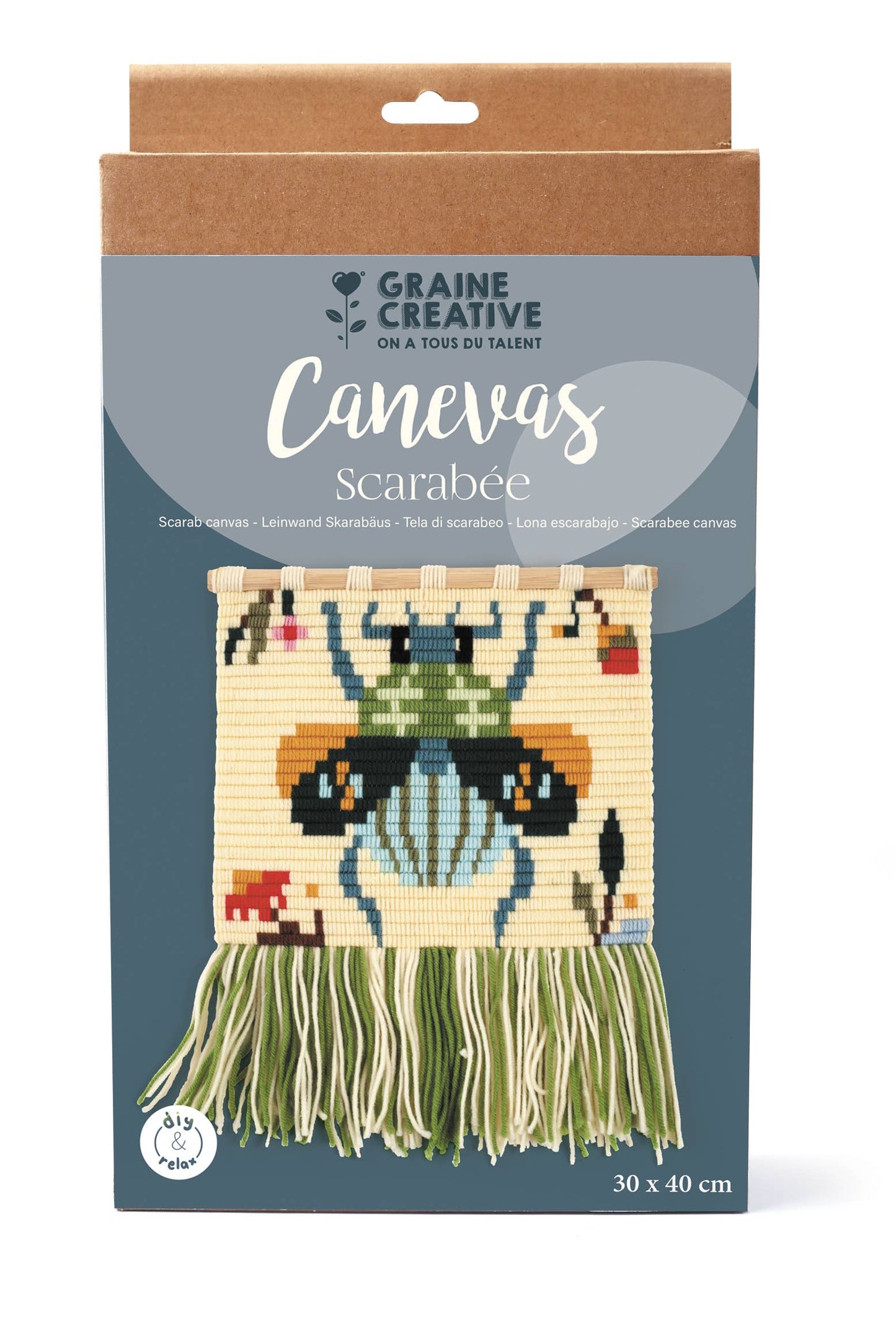 DIY Scarab Canvas Kit 🪲 – 30 × 40 cm