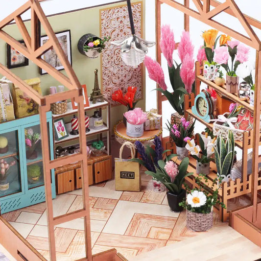 Handmade Diy Cottage Starry Sky Greenhouse Small House Building Model