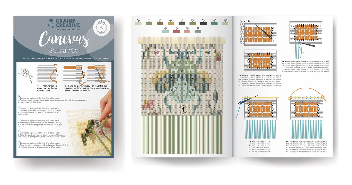 DIY Scarab Canvas Kit 🪲 – 30 × 40 cm