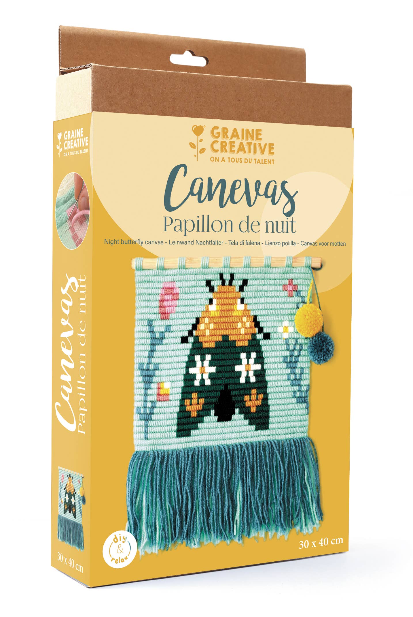 DIY Night Butterfly Canvas Kit 🦋 – 30 × 40 cm