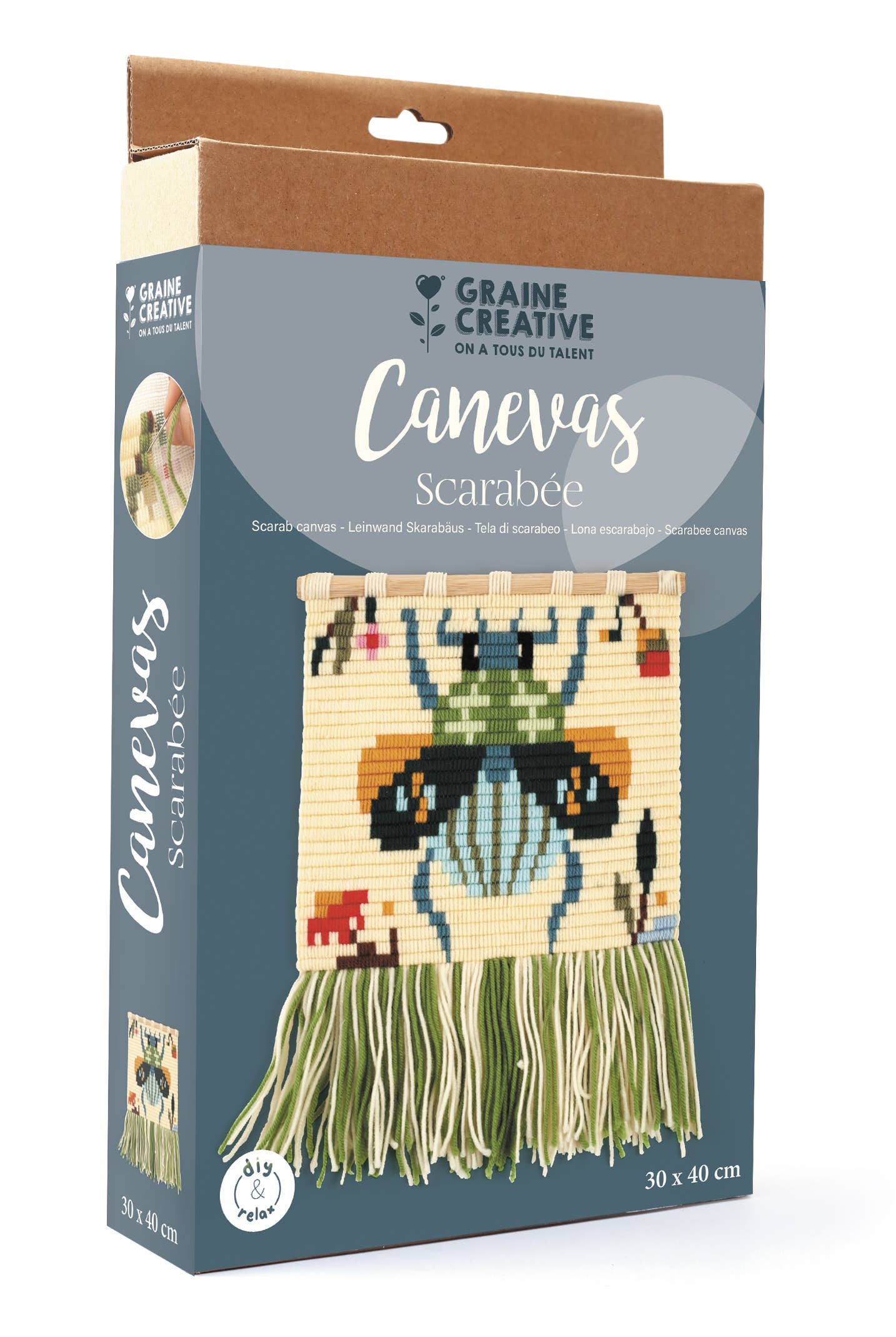 DIY Scarab Canvas Kit 🪲 – 30 × 40 cm