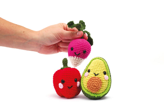 🥑🌶️ “My Vegetables That Hook the Win” – DIY Crochet Kit 🧶