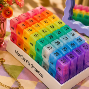 Monthly Pill Organizer – 31 Day AM/PM Medicine Box